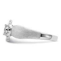 14K White Gold 0.50 Carat Lab Grown Diamond VS SI+ G+ Complete Cluster Engagement Ring view 3