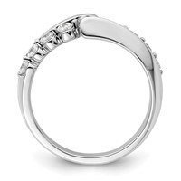 14K White Gold 0.50 Carat Lab Grown Diamond VS SI+ G+ Complete Band view 2
