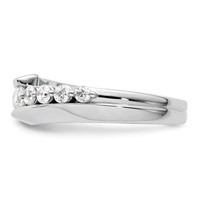 14K White Gold 0.50 Carat Lab Grown Diamond VS SI+ G+ Complete Band view 3