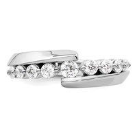 14K White Gold 0.50 Carat Lab Grown Diamond VS SI+ G+ Complete Band view 4