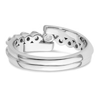 14K White Gold 0.50 Carat Lab Grown Diamond VS SI+ G+ Complete Band view 5