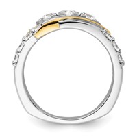 14K Two-Tone 1.17 Carat Lab Grown Diamond VS SI+ G+ Complete Fashion Ring view 2
