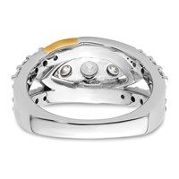 14K Two-Tone 1.17 Carat Lab Grown Diamond VS SI+ G+ Complete Fashion Ring view 5