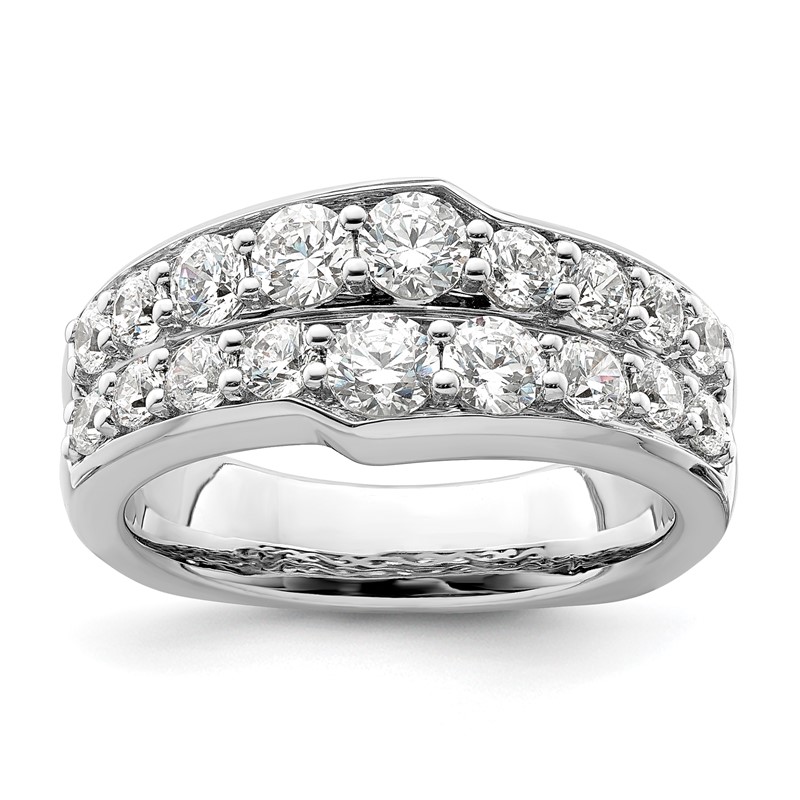 14K White Gold Lab Grown Diamond VS/SI+ G+ Band