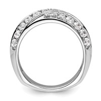 14K White Gold 1 Carat Lab Grown Diamond VS SI+ G+ Complete Band view 2