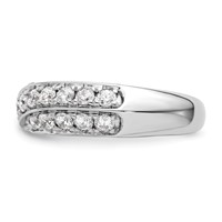 14K White Gold 1 Carat Lab Grown Diamond VS SI+ G+ Complete Band view 3