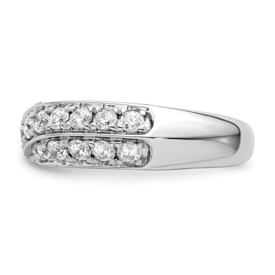 14k White Gold 1 carat Lab Grown Diamond VS/SI+ G+ Complete Band