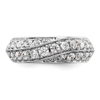 14K White Gold 1 Carat Lab Grown Diamond VS SI+ G+ Complete Band view 4