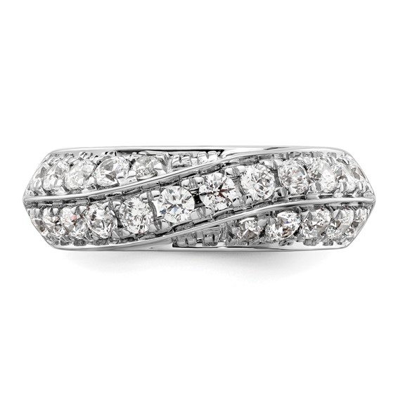 14k White Gold 1 carat Lab Grown Diamond VS/SI+ G+ Complete Band