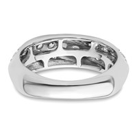 14K White Gold 1 Carat Lab Grown Diamond VS SI+ G+ Complete Band view 5