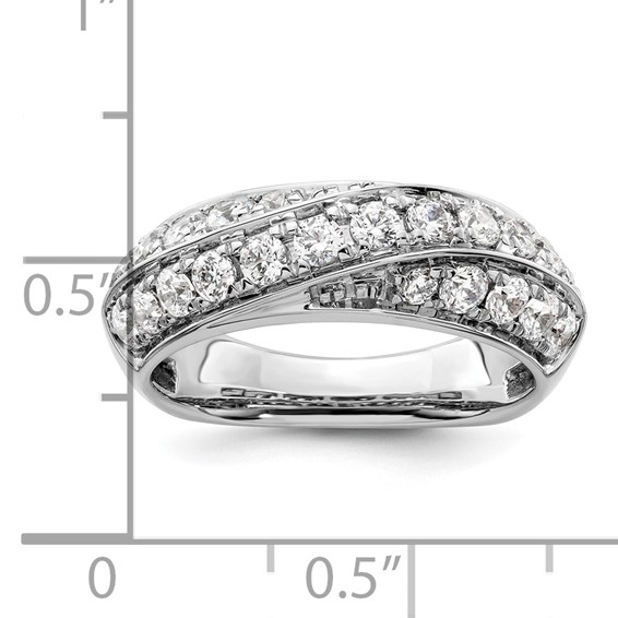 14k White Gold 1 carat Lab Grown Diamond VS/SI+ G+ Complete Band