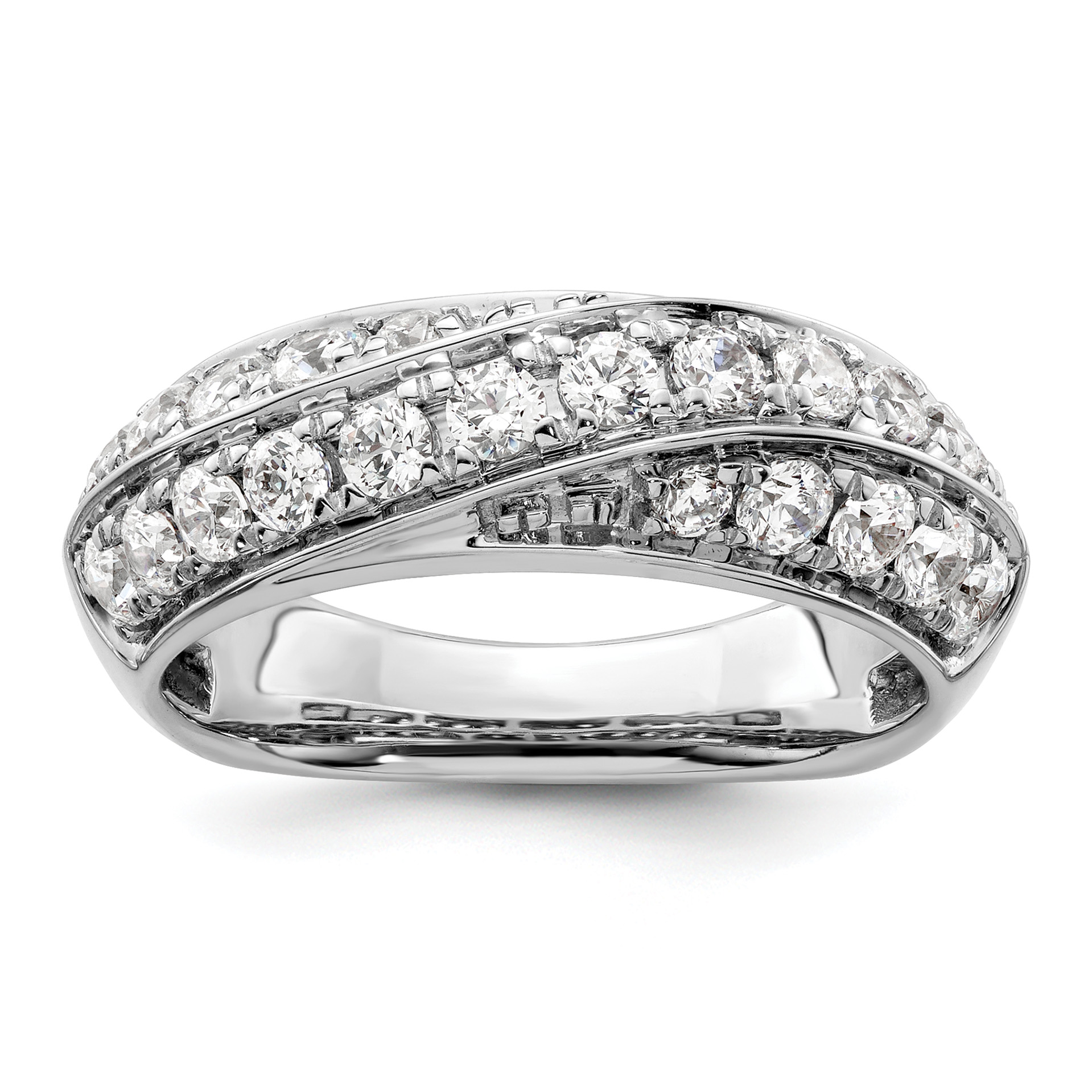 14k White Gold 1 carat Lab Grown Diamond VS/SI+ G+ Complete Band (RM8988-100-7WLG)
