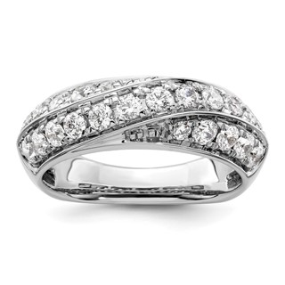 14k White Gold 1 carat Lab Grown Diamond VS/SI+ G+ Complete Band