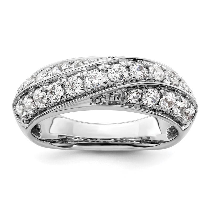 14k White Gold 1 carat Lab Grown Diamond VS/SI+ G+ Complete Band