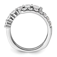 14K White Gold 1.38 Carat Lab Grown Diamond VS SI+ G+ Complete Fashion Ring view 2