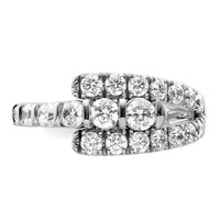 14K White Gold 1.38 Carat Lab Grown Diamond VS SI+ G+ Complete Fashion Ring view 4