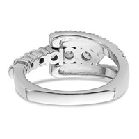 14K White Gold 1.38 Carat Lab Grown Diamond VS SI+ G+ Complete Fashion Ring view 5
