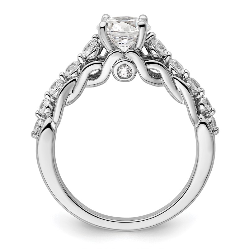 14K White Gold Lab Grown Diamond VS/SI+ G+ Semi-mount Engagement Rin