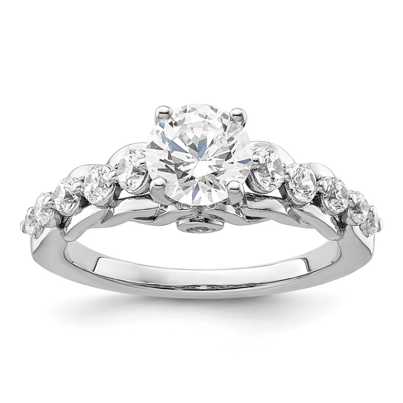14K White Gold Lab Grown Diamond VS/SI+ G+ Semi-mount Engagement Rin