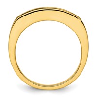IBGoodman 14K Yellow Gold Ring with Black Rhodium 1 Carat Lab Grown Diamond VS SI+ G+ Complete Men's view 2