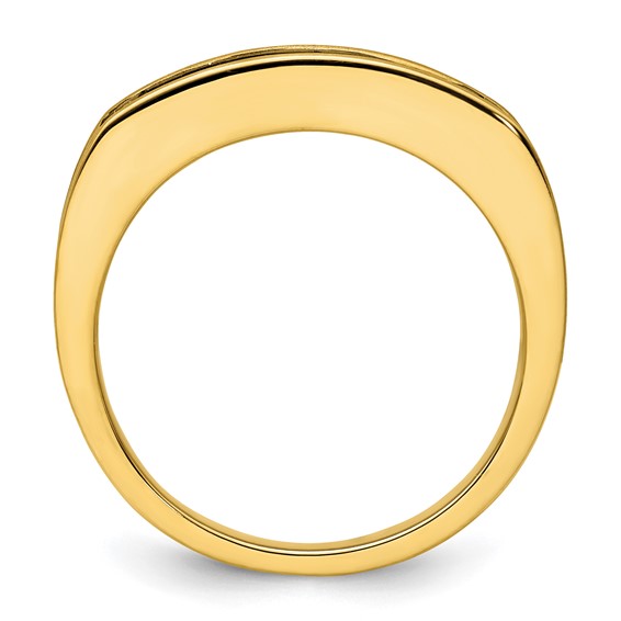 IBGoodman 14k with Black Rhodium 1 carat Lab Grown Diamond VS/SI+ G+ Complete Men's Ring