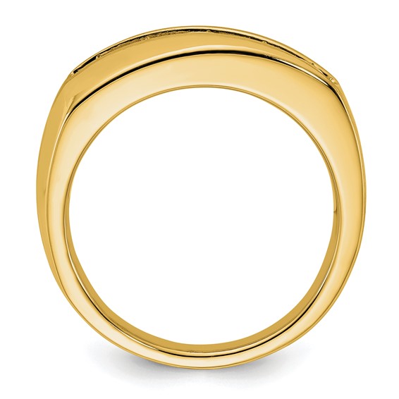 IBGoodman 10k 1 carat Lab Grown Diamond VS/SI+ G+ Five Stone Complete Men's Ring