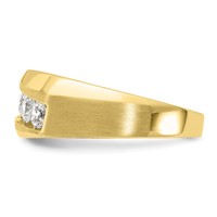 IBGoodman 10K Yellow Gold 1 Carat Lab Grown Diamond VS SI+ G+ Five Stone Complete Men's Ring view 3