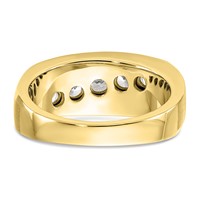 IBGoodman 10K Yellow Gold 1 Carat Lab Grown Diamond VS SI+ G+ Five Stone Complete Men's Ring view 5