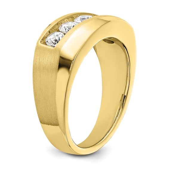 IBGoodman 10k 1 carat Lab Grown Diamond VS/SI+ G+ Five Stone Complete Men's Ring