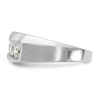 IBGoodman 10K White Gold 1 Carat Lab Grown Diamond VS SI+ G+ Five Stone Complete Men's Ring view 3