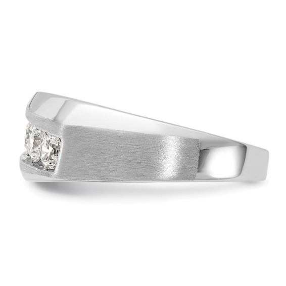 IBGoodman 10k White Gold 1 carat Lab Grown Diamond VS/SI+ G+ Five Stone Complete Men's Ring