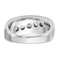 IBGoodman 10K White Gold 1 Carat Lab Grown Diamond VS SI+ G+ Five Stone Complete Men's Ring view 5