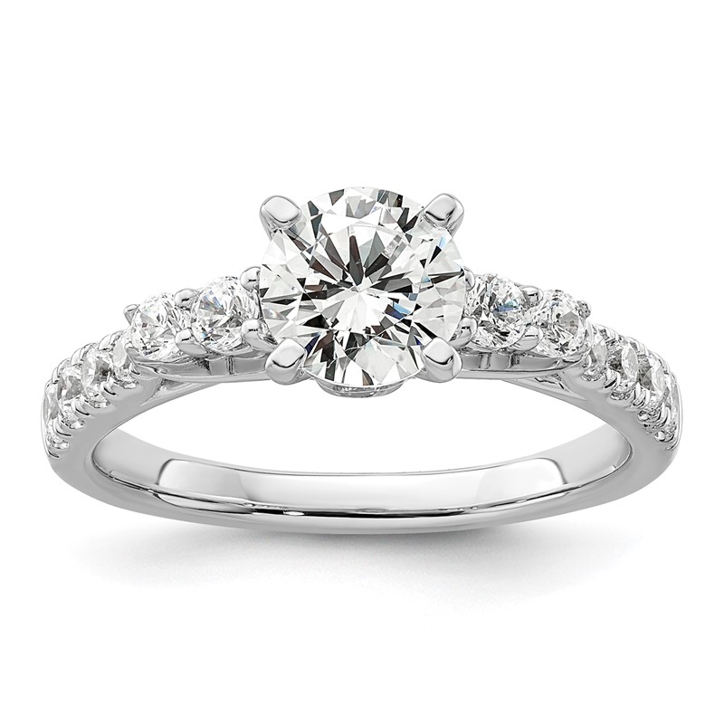 14K White Gold Lab Grown Diamond VS/SI+ G+ Semi-mount Engagement Rin
