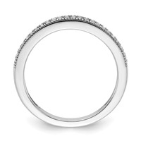 14K White Gold 0.12 Carat Lab Grown Diamond VS+ F+ Complete Wedding Band view 2
