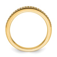 14K Yellow Gold 0.12 Carat Lab Grown Diamond VS+ F+ Complete Wedding Band view 2