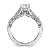 14K White Gold 1.62 Carat Certified Lab Grown Diamond VS+ F+ Round Complete Engagement Ring view 2