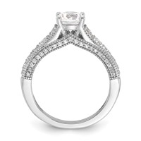14K White Gold 1.62 Carat Certified Lab Grown Diamond VS SI+ G+ Round Complete Engagement Ring view 2