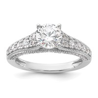 14K White Gold 1.62 Carat Certified Lab Grown Diamond VS SI+ G+ Round Complete Engagement Ring view 1
