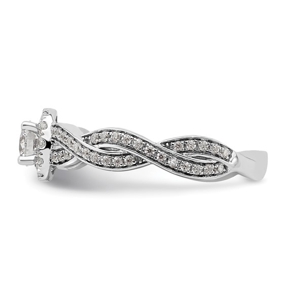 Gold Diamond Round Halo Engagement Rings