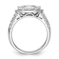 14K White Gold 0.33 Carat Lab Grown Diamond VS SI+ G+ 1 Carat Center East-West Marquise Semi Mount Engagement Ring view 2