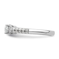14K White Gold 0.33 Carat Lab Grown Diamond VS SI+ G+ 1 Carat Center East-West Marquise Semi Mount Engagement Ring view 3