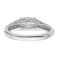 14K White Gold 0.33 Carat Lab Grown Diamond VS SI+ G+ 1 Carat Center East-West Marquise Semi Mount Engagement Ring view 5