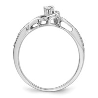 First Promise 14K White Gold 0.20 Carat Lab Grown Diamond VS SI+ G+ Complete Petite Engagement Ring view 2