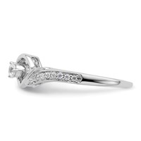 First Promise 14K White Gold 0.20 Carat Lab Grown Diamond VS SI+ G+ Complete Petite Engagement Ring view 3