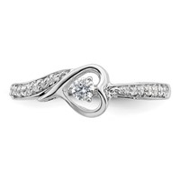 First Promise 14K White Gold 0.20 Carat Lab Grown Diamond VS SI+ G+ Complete Petite Engagement Ring view 4