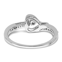 First Promise 14K White Gold 0.20 Carat Lab Grown Diamond VS SI+ G+ Complete Petite Engagement Ring view 5