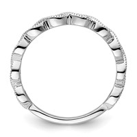 14K White Gold 0.17 Carat Lab Grown Diamond VS SI+ G+ Complete Wedding Band view 2