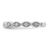 14K White Gold 0.17 Carat Lab Grown Diamond VS SI+ G+ Complete Wedding Band view 3