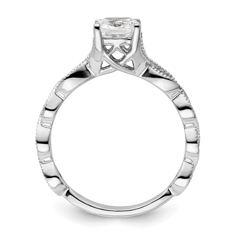 14K White Gold Lab Grown Diamond VS/SI+ G+ Semi-mount Engagement Rin