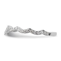 14K White Gold 0.33 Carat Lab Grown Diamond VS SI+ G+ Complete Wedding Band view 3